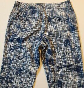 Sharagano Casual Black/Blue/White Straight Leg Pants Size 6